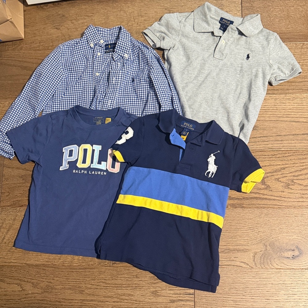 Polo by Ralph Lauren Boys Navy, Blue, Yellow & Gray Shirt Bundle